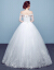 2018新婦の結婚式のウェディングドレスの中で袖コリアスタイルニューでウェディングドレスのスラム唯美レム6016アップグレード版8点セットXL