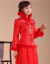 &京東優品&ドライカップタイムはドレス冬のチャイナドレス2018新型ロングール長袖の厚い手のスラム結婚ドレスムスの赤い新婦服で秋冬型半袖335 XL