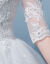 京东ブランド専売オーフショルダーウェディングドレスウェルディディディドレース2019新型新婦の結婚式ウェディングドレスの中で袖レロールウェディングドレスの7012レレス8点セットにケープを合わせてオーダーメイドしました。交換できません。