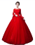 レッドウェルディーディーディーディー2018新型新婦結婚式コリアスタ長袖プリンセスシンプリング大き目のサーズス春季の赤いウェディングベール+ストールの赤いL