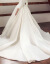 TIKTOK同じスタイのウェディングドレス2019新型オーフダイのハー本サテンのウェディングドレスです。