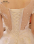 mozi上品ウェディングドレス2019新型新婦の結婚式ドレストーン宮廷プリンセスドリーム優雅妊婦女史の結婚ネットのワンピース