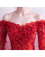 昔の服装の服のウェディングドレスの輝きがまぶしい仙バラの赤い新婦は紗の長袖のウェディングドレスのウェディングドレスウェディングドレスウェディングドレスウェディングドレスの服の服を着ます。ウェディングドレスの時間はドレス9126の赤いXXLを使います。