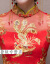 【春夏上新】新婦2018新型龍鳳服結婚乾杯時間はドレスチャイナ服の赤い新婦の結婚服で中華風ドレスアップ夏赤色M