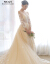 mozi浅黄色プリントウェディングドレス2019新型新婦結婚洋風ストリーム長のトレインインプリンセスドリームロンゴウェディングドレスドレングーL.