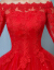 オフシ・デル・ウェ・ディ・レング・ドレス新婦ローリングプリンセス大き目のサーズ・コリア赤い冬2018新色の女性用シングルウェディングドレスLコード《ウエスト2尺1》