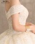 mozi浅黄ウェディングドレス女性2019新型セクシーオーフダー新婦メレンウェルディは、スティングドレム王女ローリングドリームの結婚ドレスドレインスタイルS