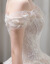 2019ウェディングドレスの新型新妇ドレス长いドレンプリンセスドリーム大き目のサイズの花びらオーフスター秋冬型纯白ドレンL