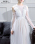 mozi出かける結婚紗のスカート2019新型のニューレディーナチェ旅撮影シンプロ王女ドリーム妊妇短いドレイン