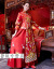 【春夏上新】新婦2018新型結婚服女性赤の嫁入り服中華風ドレトロカップの時間はドレスチャイナドレスドレスアップ中国風JDY 6080 XLを使います。
