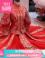 【ブランドのヒット】ウェディングドレスの冬スタイルの厚い手秀禾服新婦の2019新型古代ウェディングドレスの新婦ドレス結の赤いL