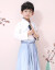 子供時代の服装レトロ漢服子供服中国風女の子服スカート日常漢服スーツ服装秋男款浅青165 cm（平均サイズ（165~175 cm））