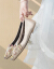 ダイヤモンド婚靴女性用フラット2018新型快適平は、妊婦のウェディング靴の新婦と結婚して履く靴の花嫁シャンパン色（2 cm）33