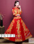【春夏上新】新婦の刺繍禾服の妊婦の太ったmm時代のウエディングドレスの紅秀禾服の中華風ドレス喜服の半袖の結婚服ロングー鳳の半袖は701頭の飾り+耳のふさぎXLを送ります。