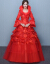Yishafeina冬ウェルディディティーンドレス2019新型長袖ローリング冬服大き目のセイズの赤い新婦が結婚しました。冬型厚い手綿の女性の赤色XL。
