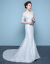 品質保証2019 maメールドウェディングドレス新スタイルシリムオードウェディングドレスマイド白XL
