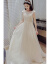 2018新型シャーコリアスタイの花嫁ドレスグラングの花嫁服とシャンパン色のバック娘の姉妹ドレスのパーティー夜ドレスイン1918ローリングの白いA XL