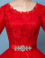 Yishafeinaウェディングディングディングディングディングドレス2019新型冬厚手保温長袖レディス赤い新婦結婚ローリングウェディングドレス冬型赤S