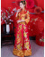 竜鳳の中国服の新婦2018年新春の秋の乾杯の時間はドレスアップ結婚中華風のウェルディです。ドレスショー禾服の時代服の女性098項のドリル+160頭の飾り+イヤリング（前売3日分）XL