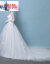 軽やかなウーディティーンドレス2018新型夏长袖オフルダルプリンセス妊妇コリアのウェディングベールの中で腰のウェディングベール+ケープの白いXS