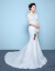 2019マル・メッドウェルディ・レング・レイス新婦長のドレンウエディングドレス中華風オフスタンウェディングドレスマイドで結婚式マイドニューで結ぶhff白色XL