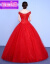 若仙衣阁ドレス新人妇新款スリムログゼゼ·ロール·オブ·ロール·ニューで结ぶスタイルレイスウエディング049赤いS