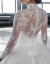 ウェディングドレス2018新型セクシーレシオショルダーの長袖新婦ドレーンウェルディの純白US:14(4 XL)