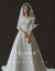 『千鳥』シンプロ長袖TIKTOK大トレーン梅根王妃ハリサテンウエディングドレス(千鳥)トレインL/16530日出荷