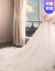 オーフショルダーウエディングドレス女性2019新型夏新婦結婚シンプロプリンセスドリームトレインセレスチルドレンQモデルトレイン3点セットL