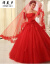 唯美紅色の新婦の結婚式の首の紗のコリアの1階のウェディングドレスのレ-スのウェディングベールの部品の長いtレ-ンの頭の紗Q白色の5メートルの175センチメートル以上