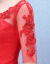 兄姿秀2017新款新婦ウェルディ、ゴーグドレスアスキー双肩オフルドール赤いウェディングドレスのSサイズ（ウエスト1尺9）