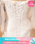 TBGウェディングドレス2019新型オーフドール春結婚ドレスバンド袖ウェディングドレス短いドレインウエストを収めたシリム姫夢幻白色L