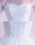 月_新婦ウェルディ・レングス双肩ファッションローリングトレイン長袖レムモデル出掛ける白いケープトレインアイテムS