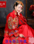 嘉婷鳳雅閣2019新型ウェルディ中華風結婚新婦ドレスの赤いウェディングドレスの長袖のサテンは、赤いXXXLをオーダーメードしました。