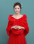 欧語伊依ウェディングベールのストールの女性の新型の秋冬に連れて娘の結婚するドレスの厚い手の保温するオーバーTSH赤色