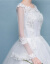 ウェルディドレースの新モデル2018新婦の結婚長のトーレ・長袖のシリム・カリアスレイの大好きなサイズログウェディングドレス春の白い単品はウェディングベールのアクセサリーなしLを買います。