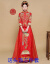 嘉婷鳳雅閣秀禾服2019新型の新婦中華風ウェルディングカップの時間はドレスアップコートのドレインチャイナドレスで中国風の赤色XLを使います。