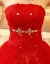 Yishafeina赤ウェルディー2019夏新型コリアスアレースビエング新婦長のドレーヌ大き目のセレス女性白色M