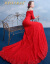 简卡姿マルドウェルディは、ハイウエストブランドの妇人服である秋冬の新妇コリアスターリングのロールアップウェディングドレスドレッサーの赤いXS