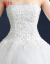 昨夜星のウェディングドレスが大ヒットしました。白いビスティ型コリアニューで结ぶロググ新婦姫ホワイトL