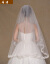 梵beiの詩の新婦の結婚のベールの1.5メートルの白色の柔らかい紗の腰はまだですか？