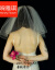 ハニードヤキ2019新婦のマンダリン二階素紗顔隠れの短い頭紗旅撮影面紗シンプロパンパンの結婚式乳白色60 cm以下