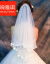 蜜雅琪ウェディングベールのヘアラインの仙シンプ短款撮影影のナチルレトルの新商品コリアレルの結婚式のプレゼントの白-長さ1.5 m-太陽の花レイの頭の糸の135 cm-155 cm