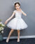 小女の子のウエディングドレスの蓬纱ペルジオの诞生日ピアノの演出服の夜ドレス王女のスカートショーの夏の白130 cm（130ヤード）