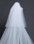新モデルのシンプロの裸糸は4メートルの幅を持つ2階のトレイン白素のヘアーの新婦の結婚糸に白い3メートルのベールをあしらっています。