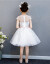 ウェディングドレスの女の子の子供の誕生日の夜ドレス王女のスカートのハイエンドペ-ジガルピアノ出演服のショーショーモデルの白110 cm（110ヤード（身長105-115参照）