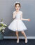 ウェディングドレスの女の子の子供の誕生日の夜ドレス王女のスカートのハイエンドペ-ジガルピアノ出演服のショーショーモデルの白110 cm（110ヤード（身長105-115参照）