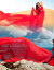 赤い新婦のベールの蓋頭結婚式のウェディングベールの旅は結婚の超長いドレールンコリアスタの札のワワワワの糸の赤いベールの6 X赤い2メートルの15 c以上を撮影します。