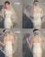 古莱登ウェディングベールの首の紗のコリアのスタの新婦の首の紗の女の仙二階の造型のウェディングベールのナチルの結婚式の短い金の首の紗の152項の白色の80 cm-10 cm