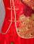 兄姿秀ウェディングドレス2017中華風ドレスウェディングショー禾服接ぎ木龍鳳服敬酒トーレンウェディングドレス赤L